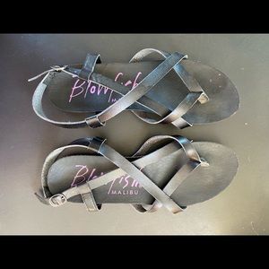Blowfish Sandals, Black with cork bottom, Size 9